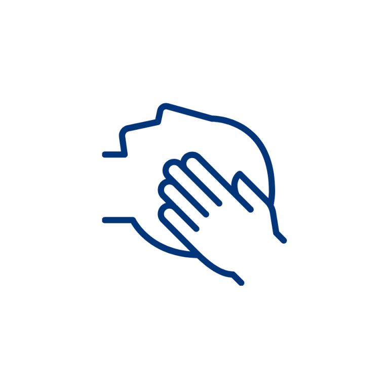 Icon des Kopfes zur Visualisierung der kraniosakralen Osteopathie.